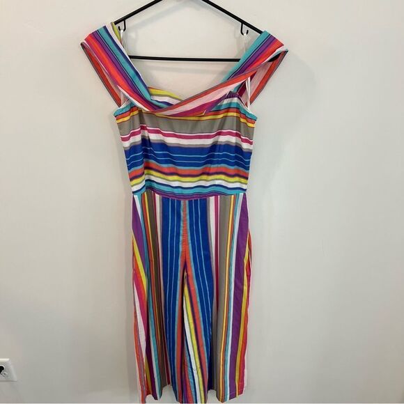 NWT Revolve x House of Harlow 1960 Hugh Jumpsuit in Multi Stripe | Size S - Picture 4 of 12